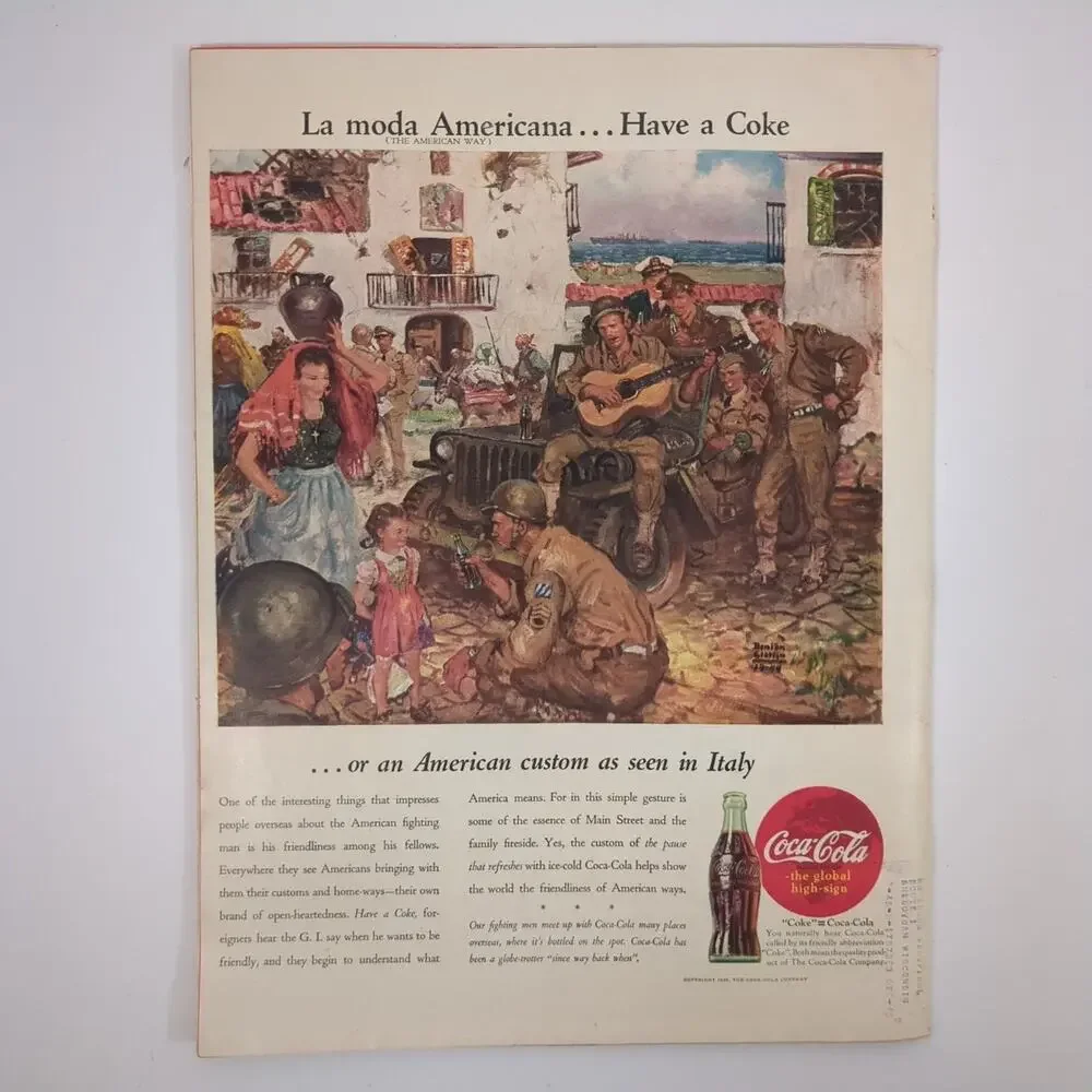 LIFE Magazine April 2, 1945 Sub-Deb Clubs WWII Era Coca-Cola Ad Time Inc.